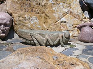 Stone grasshopper Gilgal garden 3