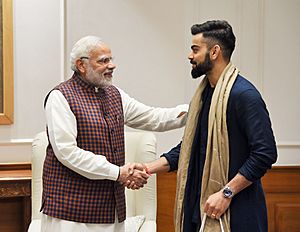 The Captain of the Indian Cricket Team, Virat Kohli calls on the Prime Minister, Shri Narendra Modi, in New Delhi on December 20, 2017