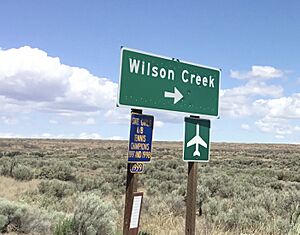 Sign leading into Wilson Creek off of Washington State Route 28