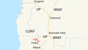 Yreka Western Railroad system map.svg