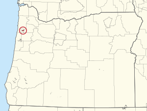 Location of Grand Ronde Community within Oregon