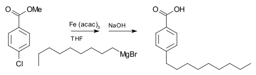 4-nonylbenzoicacid synthesis using a grignard reagent