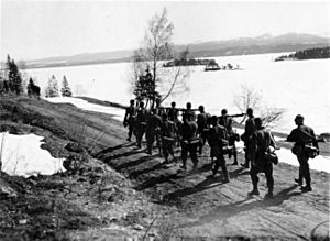 Austrian Gebirgsjäger heading for Snåsa