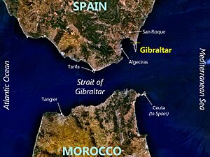 Gibraltar World Wind view annotated