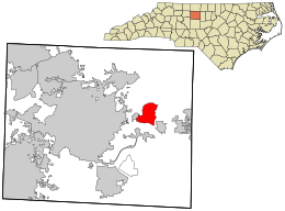 Location in Guilford County and the state of North Carolina