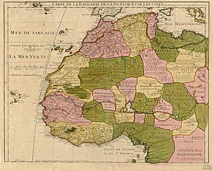 Guillaume Delisle North West Africa 1707