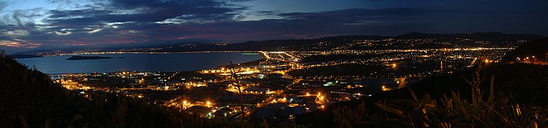 Lower Hutt Panorama at night