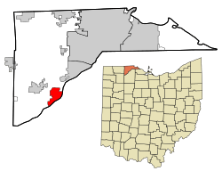 Location in Lucas County and the state of Ohio.