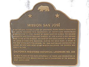 Missionsanjosecaliforniaplaque