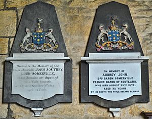 Monuments SomervilleFamily AstonSomervilleChurch Worcestershire