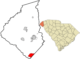 Location in Oconee County and the state of South Carolina.