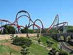 Rollercoaster dragon khan universal port aventura spain