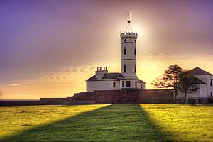 Signal Tower Museum at sunset