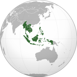 Southeast Asia (orthographic projection)