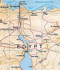 Suez canal map