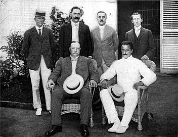 W. H. Taft, Robert Bacon, Frank M. Steinhart, and Edwin V. Morgan in Havana