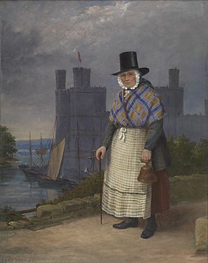 Bellringer of Caernarvon in costume of trade - John Cambrian Rowland