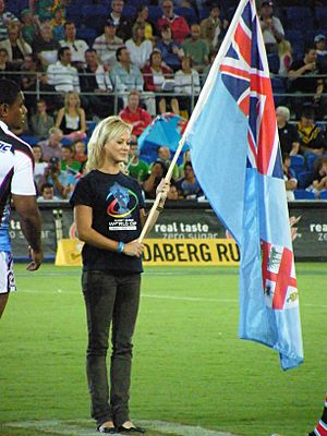 Fiji flag bearer