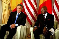 GWBush & AbdoulayeWade 2003July08