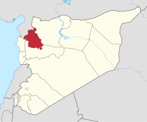 Map of Syria with Idlib highlighted