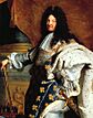 painting of Louis XIV, circa 1700 (reigned 1643 to 1715)