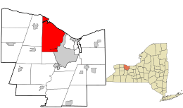 Location in Monroe County and the state of New York.