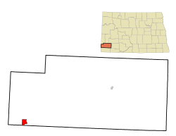 Location of Marmarth, North Dakota 58643