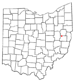 Location of Bowerston, Ohio