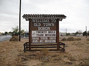 Old Town Boron entrance sign