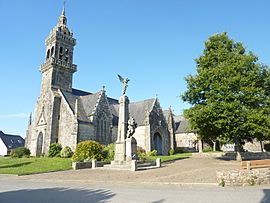 The parish church in Plonévez-du-Faou