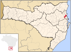 Location in the state of Santa Catarina