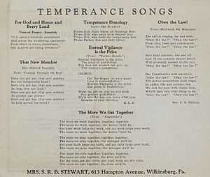 Temperance song hand book