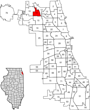 Location within the city of Chicago