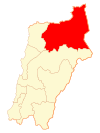 Map of Diego de Almagro commune in Atacama Region