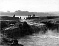 Cutting cofferdam Montlake Cut