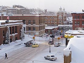 Downtown Houghton along U.S. Highway 41