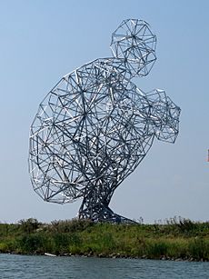 Exposure of Antony Gormley by Herman Verheij at Lelystad