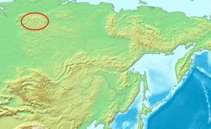 Location Putoran Mountains