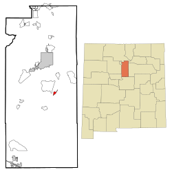 Location of Lamy, New Mexico