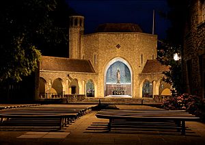 Shrine at night