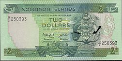 Solomon Islands $2 banknote