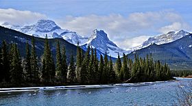 Windtower seen from Bow River