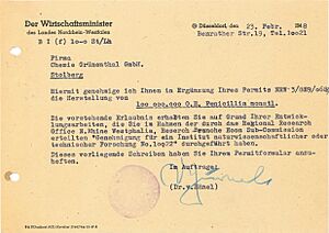 1948-02-23-Herstellerlaubnis-Penicillin Grunenthal