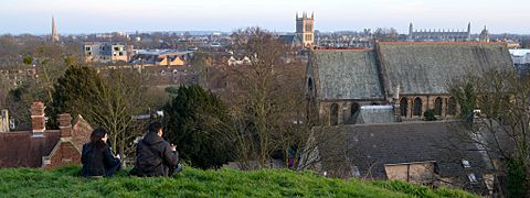 Cambridge skyline Castle Mound