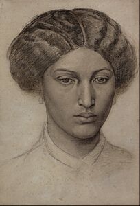 Dante Gabriel Rossetti - Head of a Young Woman (Mrs. Eaton?) - Google Art Project