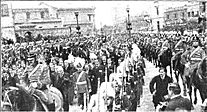 Funeral de Roque Saenz Peña en Diagonal Norte (1914)