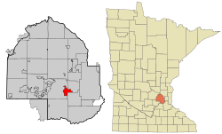 Location of Hopkinswithin Hennepin County, Minnesota