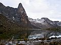 Hut tarn 4500m and Midget Peak Mt Kenya