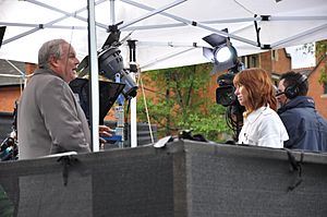 Kay Burley and Adam Boulton