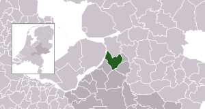 Highlighted position of Oldebroek in a municipal map of Gelderland